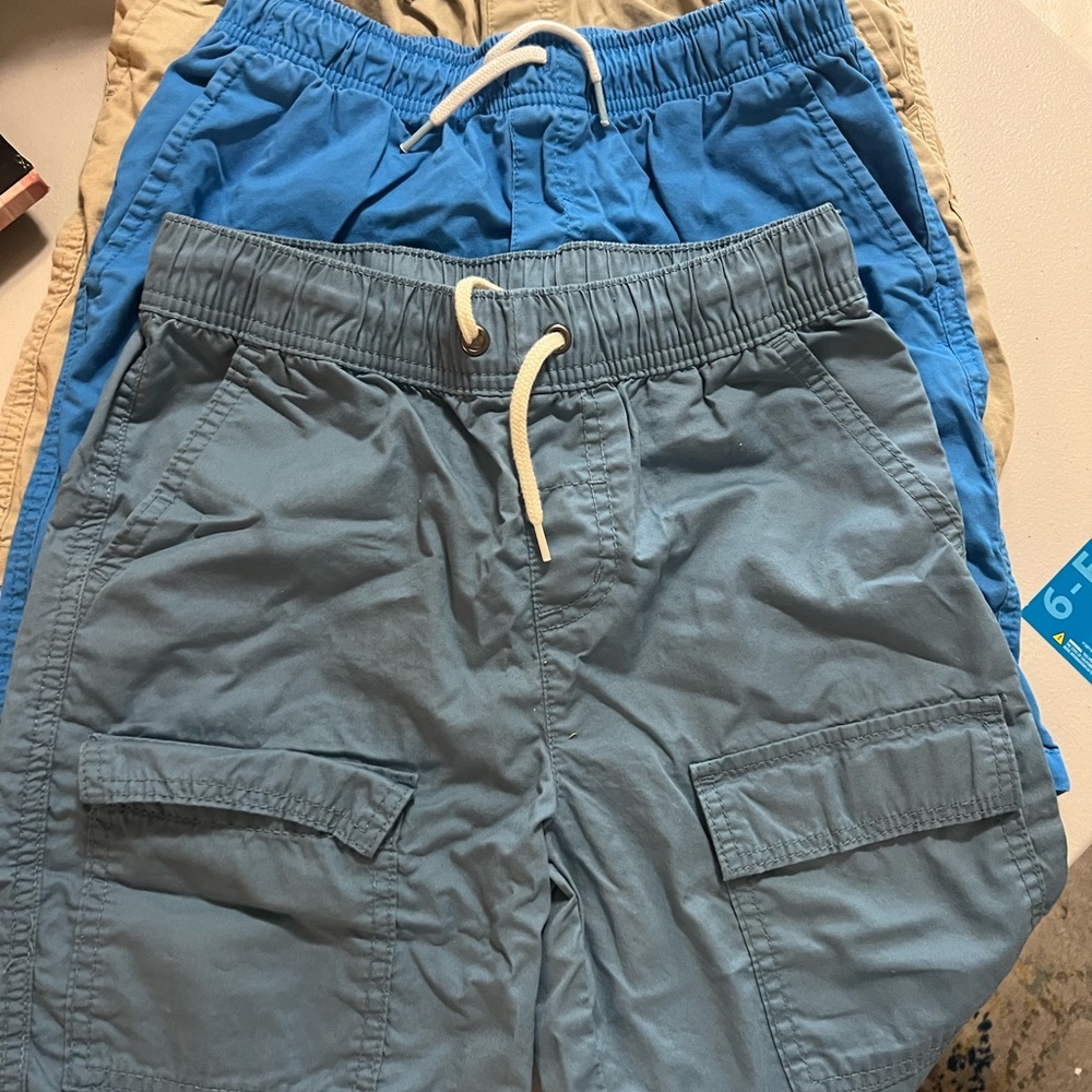 (3) Cat & Jack Drawstring Cargo Shorts